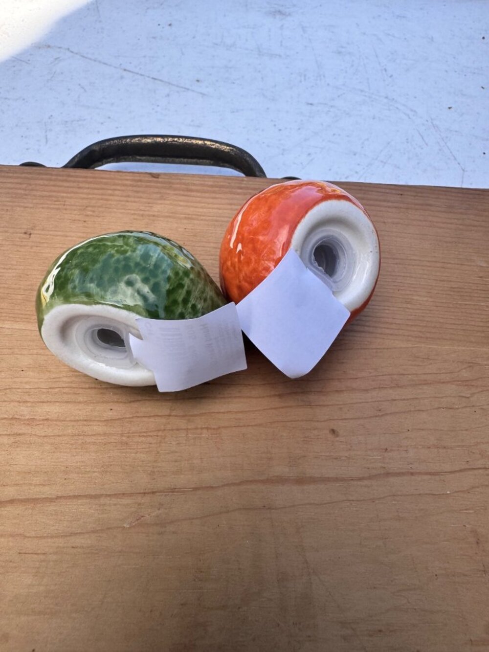 Cracker Barrel Lime Orange Citrus Salt Pepper Shakers Set New With Tags - Picture 4 of 5